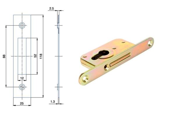 Zadlabací zámek G231 FAB závorový