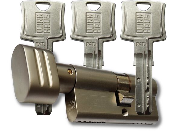Zámková vložka WINKHAUS NTR 30/K35 (30/35) se 3mi klíči, knoflíkem a ochranou proti odvrtání