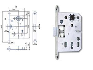 Zadlabací zámek K051 OK/72 P/L střelka