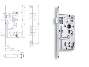 Zadlabací zámek K134 OK/72 P/L