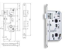 Zadlabací zámek K135 WC/72 P/L